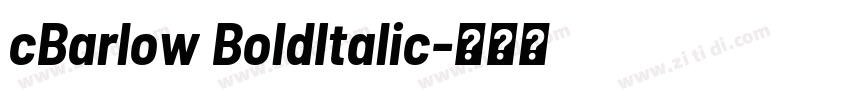 cBarlow BoldItalic字体转换